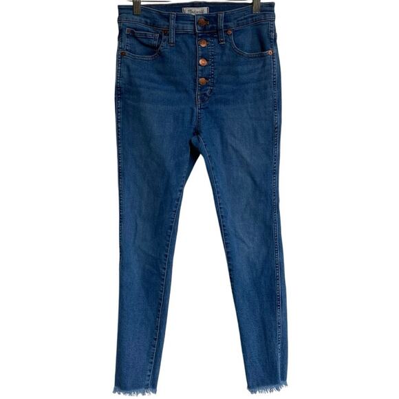 Madewell Petite 10" High-Rise Skinny Crop Jeans| Button-Front TENCEL™ Denim 27P - Picture 16 of 16